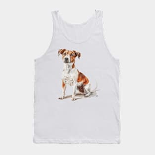 Jack Russell Terrier Watercolor Style Tank Top